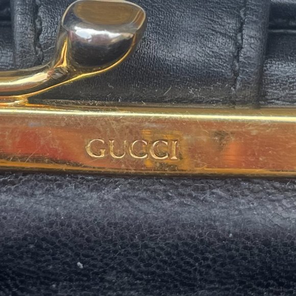 Gucci Vintage Rare Long Wallet w/ Kiss Lock - EUC! - Picture 11 of 16